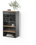 Livinity&reg; Weinregal, Honigeiche, Anthrazit, Holzwerkstoff, 10 F&auml;cher,...