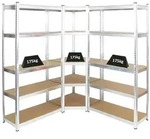 Proregal Eckregal, Silber, Metall, Rechteckig, 90x180x40 cm, Freizeit, Heimwerken,