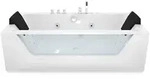 AcquaVapore by Sandra Jentho Whirlpool, Wei&szlig;, Glas, Kunststoff, Metall, Rechteckig,