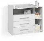 Livinity&reg; Wickelkommode, Wei&szlig;, Holzwerkstoff, 6 F&auml;cher, Rechteckig,...