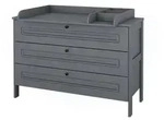 VitaliSpa Wickelkommode, Grau, Holzwerkstoff, 3 Schubladen, Rechteckig,...