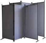 Quick Star Paravent, Grau, Metall, 165x170 cm, Sonnenschutz & Sichtschutz,