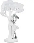 Skulptur Liebesblicke, Wei&szlig;, Kunststoff, Baum, 32x44x13 cm, stehend, Dekoration,