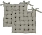 Zollner Stuhlkissen,, Hellgrau, Textil, Quadratisch, 40x4x40 cm, Oeko-Tex&reg;...