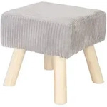 Relaxdays Hocker, Grau, Holz, 1-Sitzer, Quadratisch, 30x30x30 cm, Wohnzimmer, Hocker