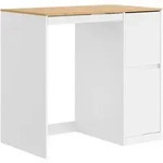 SoBuy Waschmaschinenschrank, Wei&szlig;, Holzwerkstoff, 2 Schubladen, Rechteckig,