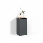 Livinity&reg; Badschrank, Anthrazit, Honigeiche, Holzwerkstoff, Rechteckig,