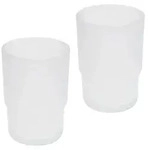 bremermann Glasbecher, Wei&szlig;, Glas, 6.5x9.5x6.5 cm, Badaccessoires,