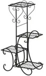 Outsunny Blumenst&auml;nder,, Schwarz, Metall, 24.5x80x45 cm, Wohnzimmer,