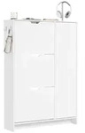 SoBuy Schuhkipper, Wei&szlig;, Holzwerkstoff, Rechteckig, 84x121x24 cm, Garderobe,
