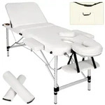tectake Massageliege, Wei&szlig;, Metall, 95x89x210 cm, Freizeit, Wellness, K&ouml;rperpflege,
