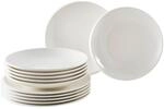 Villeroy & Boch Tafelservice New Moon, Wei&szlig;, Keramik, 12-teilig, Essen & Trinken,