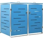 Deluke 2Er, Blau, Metall, 138x115.5x77.5 cm, Aufbewahrung & Schutzh&uuml;llen