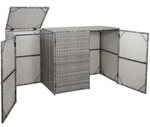 Proregal M&uuml;lltonnenbox, Grau, Kunststoff, 195x110x66 cm, Aufbewahrung &