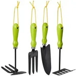 Relaxdays Gartenwerkzeugset, Mehrfarbig, Metall, Kunststoff, 8x27.5x3.5 cm,