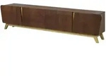 Massivmoebel24 Tv-Board, Braun, Holz, Echtholz, 240x55x40 cm, Wohnzimmer,...