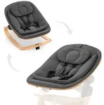 Hauck Hochstuhlliege Highchair Bouncer Eco, Buche, Dunkelgrau, Holz, Textil,...