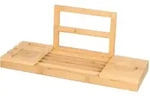 Badewannenablage, Braun, Holz, Bambus, 18x20x92 cm, f&uuml;r alle handels&uuml;blichen