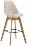 CLP Barhocker, Creme, Holz, 48x112x56 cm, Esszimmer, Barm&ouml;bel, Barhocker
