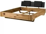 Massivmoebel24 Bett, Natur, Holz, Echtholz,Wildeiche, 1 Schubladen, 200x200 cm,