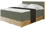 Altdecor Boxspringbett, Olivgr&uuml;n, Holzwerkstoff, H3 + H4, H&ouml;he ca. 43 cm,...