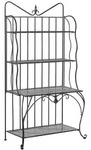 Beliani Gartenregal, Schwarz, Metall, 94x170x50 cm, Gartenzubeh&ouml;r, Gartenkommoden &