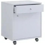 Mid.you Rollcontainer, Wei&szlig;, Holzwerkstoff, 1 Schublade(n) Schubladen, 45x54x38 cm,