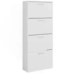 Vicco Schuhkipper, Wei&szlig;, Holzwerkstoff, Rechteckig, 59x137x22 cm, Garderobe,
