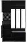 Stilvora Garderoben-Set, Schwarz, Holzwerkstoff, 1 F&auml;cher, 1 Schubladen,...