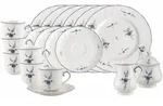 Villeroy & Boch Kaffeeservice, Wei&szlig;, Blau, Keramik, 20-teilig, Rund, 2x2x2 cm, Essen