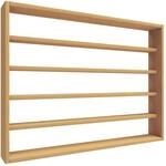 Mid.you K&uuml;chenregal Esaldi, Buche, Holzwerkstoff, 80x60x10 cm, K&uuml;chen,