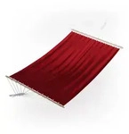 OK-Living H&auml;ngematte, Rot, Naturmaterialien, Rechteckig, 190x190x120 cm,