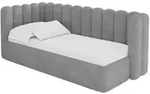 Altdecor Einzellbett, Silber, Textil, 80x200 cm, Kinder- & Jugendzimmer,