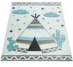 Paco Home Kinderteppich, Creme, Kunststoff, Quadratisch, 133x133 cm,