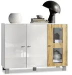 Vladon Sideboard, Eiche, Holzwerkstoff, 107x81x35 cm, Wohnzimmer, Kommoden &