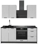 Vicco Singlek&uuml;che, Wei&szlig;, Anthrazit, Holzwerkstoff, Rechteckig, 190x206.8x60...