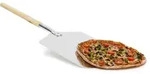 Relaxdays Pizzaschaufel, Silber, Metall, Holz, 30.5x3x79 cm, Backen, Backhelfer,
