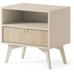 Masseno Nachttisch, Beige, Holzwerkstoff, 1 Schubladen, 54x54x38 cm,...
