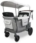 Wonderfold Bollerwagen L4 Series 4 Seater Wagon, Grau, Metall, 135x120x75 cm, Baby on