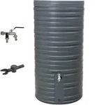 Garantia Regentonne, Grau, Kunststoff, 300 L, 59x118x60 cm, Gartenzubeh&ouml;r,