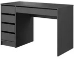 Feldmann-Wohnen Schreibtisch, Anthrazit, Holzwerkstoff, 5 Schubladen,
