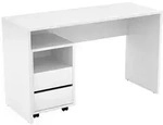 Masseno Schreibtisch, Wei&szlig;, Holzwerkstoff, 2 Schubladen, Rechteckig, 50x75x130...
