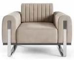 Selsey Sessel, Ecru, Metall, 1-Sitzer, Rechteckig, 106x79x92 cm, Wohnzimmer,...