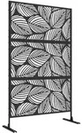 Outsunny Gartensichtschutz,, Schwarz, Metall, 45x198 cm, Sonnen- & Sichtschutz,