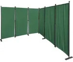 Quick Star Paravent, Gr&uuml;n, Metall, 340x170 cm, Sonnen- & Sichtschutz,...