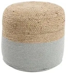 Beliani Pouf, Natur, Naturmaterialien, 1-Sitzer, Rund, 46x48x46 cm, Wohnzimmer,