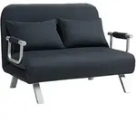 Homcom 2-Sitzer, Schwarz, Metall, F&uuml;llung: Schaumstoff, 80x78x111 cm,...