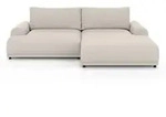 luma-home Ecksofa, Beige, Kunststoff, 3-Sitzer, F&uuml;llung: Polyurethan (Pur),...