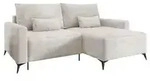 Fun M&ouml;bel Ecksofa, Wei&szlig;, Textil, Ottomane rechts, 239x148 cm, Wohnzimmer,...