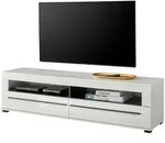 Furn.Design Tv-Lowboard, Wei&szlig;, Wei&szlig; Hochglanz, Kunststoff, Nachbildung, Uni, 2